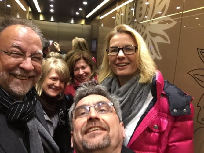 Mit Verleger Armin Gmeiner und Starautorin Claudia Rossbacher in Leipzig