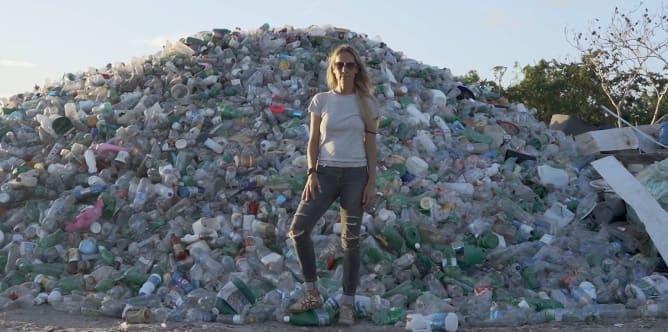 Gabriele Kull at the waste dump