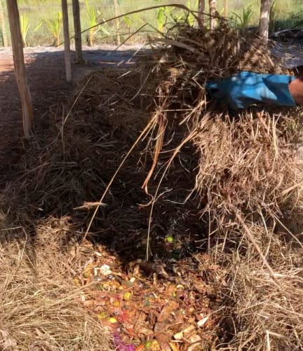 Static, passively ventilated composting heaps