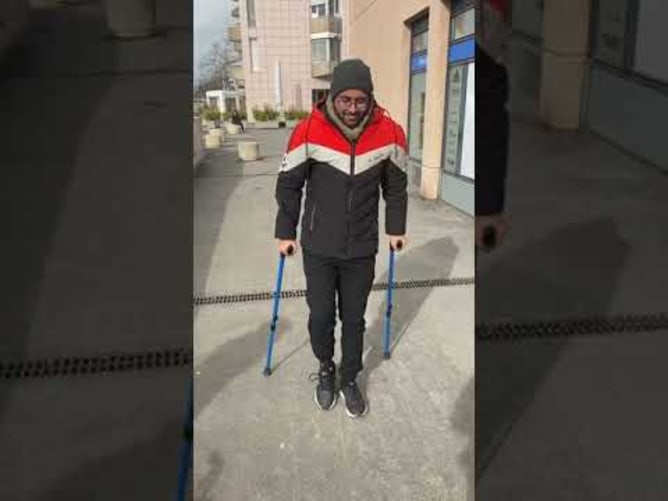 Prajjwal walking, 1 month after surgery