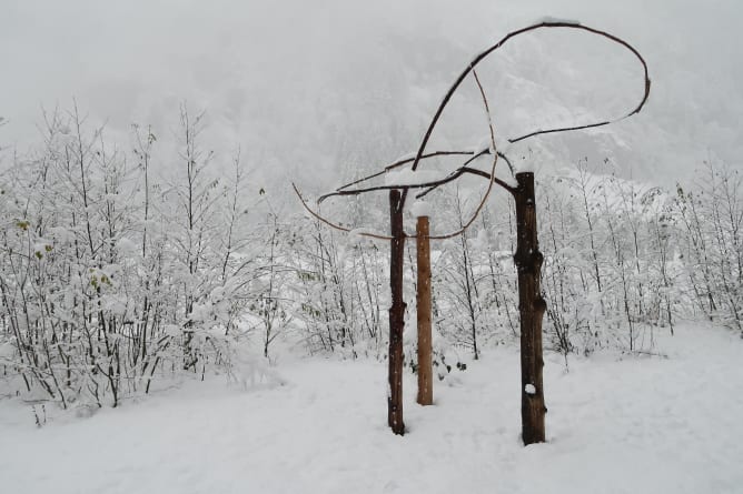 Referenzbild «Landart Engelberg 2019» erster Schnee