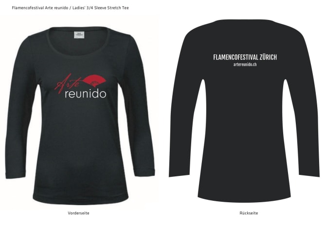 Arte reunido Frauen 3/4-Shirt schwarz