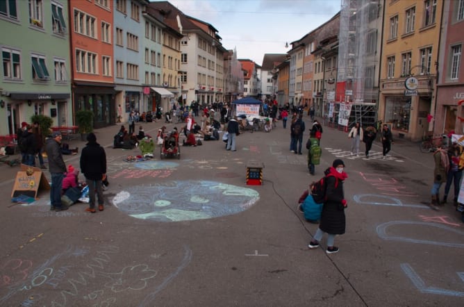 Sitzstreik in der Steibi am 19.3