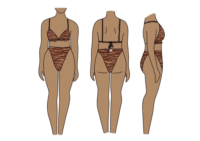Wilderness collection sketches - Tiger print - Multiway, long straps, cheeky