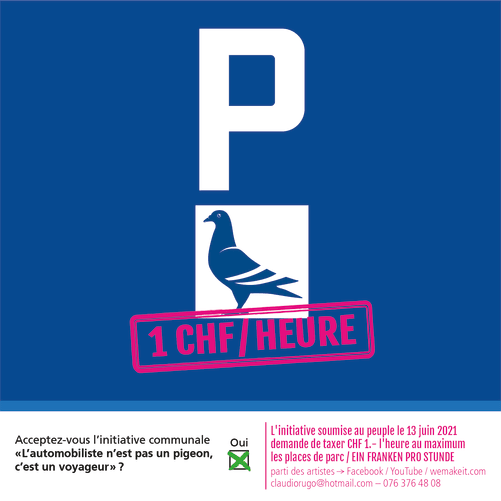 Flyers 148X148 - 20’000 unités - initiative «L’automobiliste n’est pas un pigeon, c’est un voyageur»