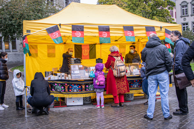 premier stand de cuisine de rue à Zürich