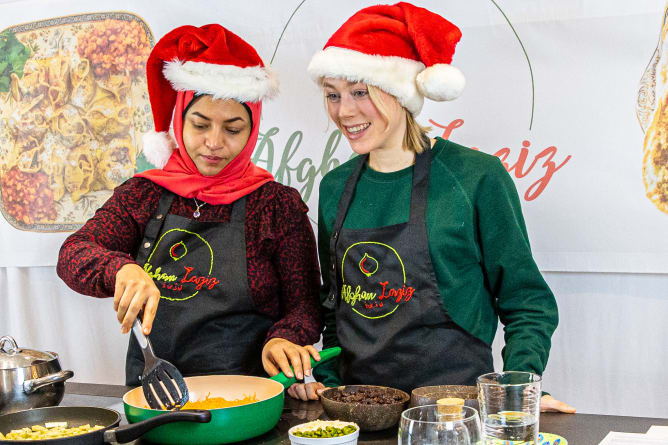 Cours de cuisine de Noël avec le Credit Suisse