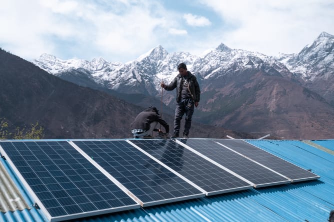 Solar Panels standing tall and strong