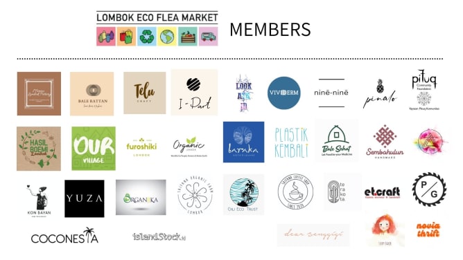 These are the brands that Lombok eco flea market gathers. By giving them a center they will be able to give inspiration, motivation and education to other communities of Lombok and they will have a place to showcase the hard work of their communities