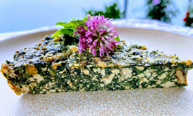 Stinging Nettle Tofu-Quiche