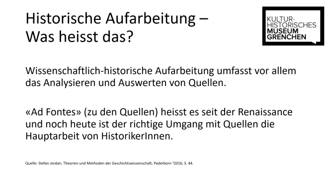 Was bedeutet historische Aufarbeitung?