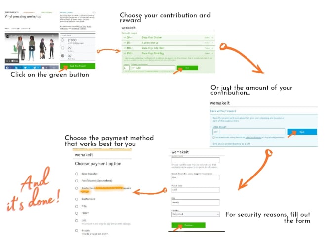 Instructions to make the paiement successfully