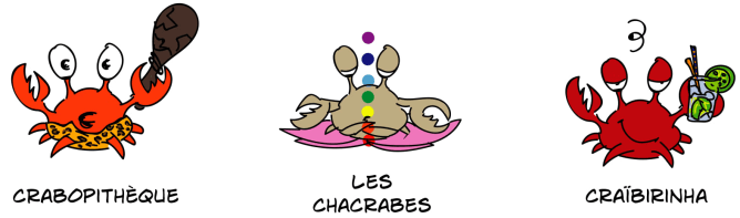 Extrait de la fresque de crabes