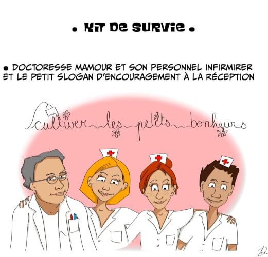 Extrait de la planche «Quit de survie»