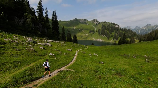 Yannick lors de son entrainement au Stockhorn