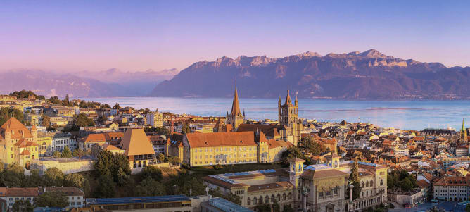 Die Stadt Lausanne - Schweiz