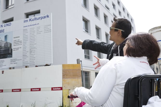 Besichtigung der Wohnungen im Kulturpark