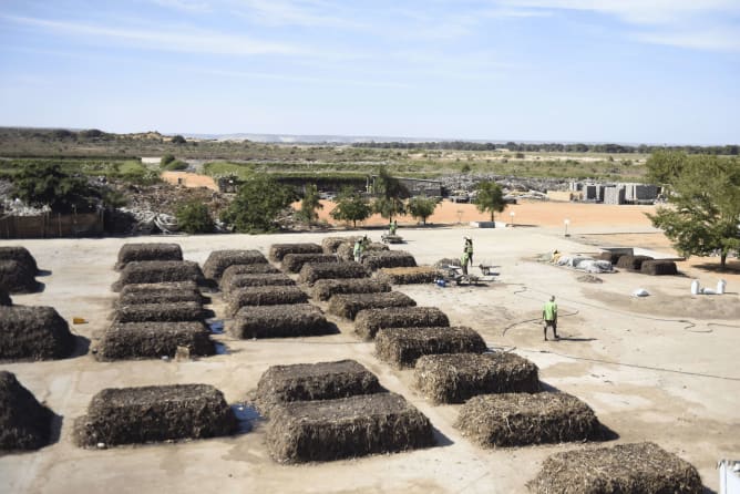 Production de compost à partir de déchets urbains