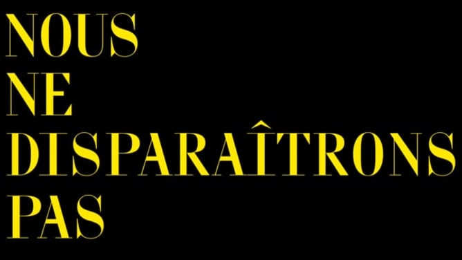 TEASER Nous ne disparaîtrons pas