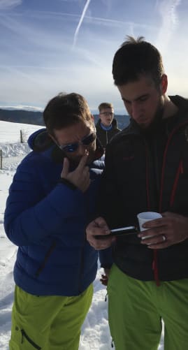 Aurélien mit einem Weltmeister :-)