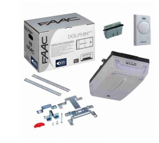 Kit FAAC D700 Automatisme électromécanique a traction 24v 700 N FAAC avec guide coulissant.