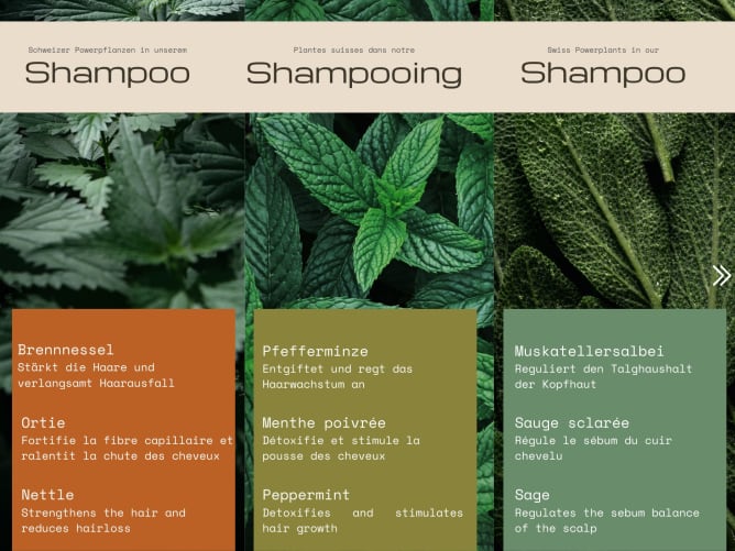 Shampoing: rééquilibre le cuir chevelu et renforce les cheveux