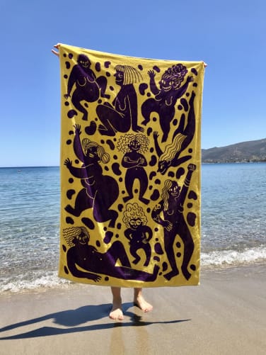 Bath towel made from organic cotton & fairly produced, design: Eva Rust