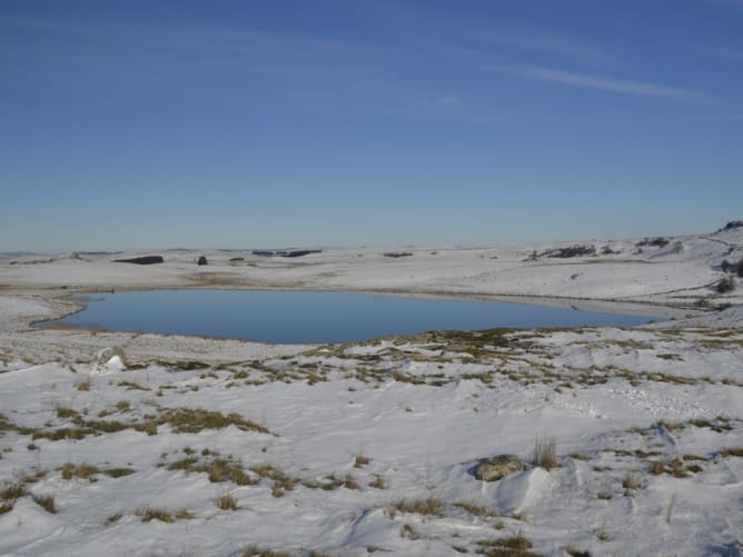 Des anciens glaciers ont modelé ce paysage des hauts plateaux de l’Aubrac (Lozère, France)