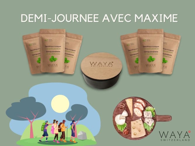 1 ceramic bowl + 6 months worth of toothpaste for one person + half-day with Maxime, WAYA's founder