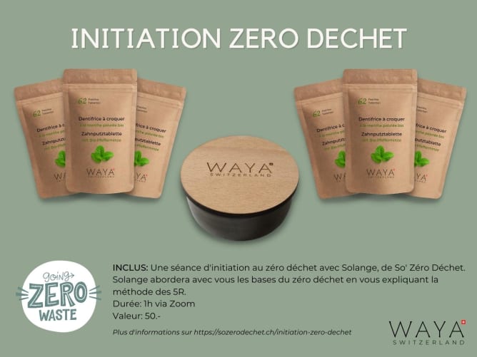 1 Keramikschale + 6 Monate Zahnpasta für eine Person (oder 3 Monate für zwei Personen) + 1 Zero Waste Einfehrung