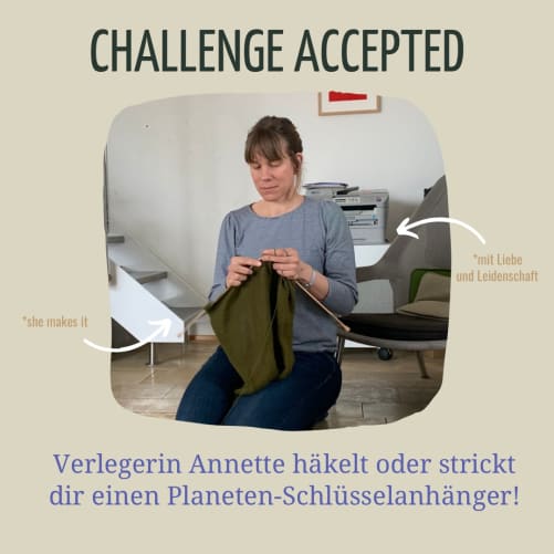 Annette ist schon fleißig am Planeten häkeln 🧶