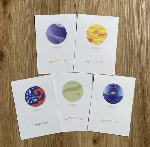 Unsere heimplaneten Postkarten sind angekommen ✨