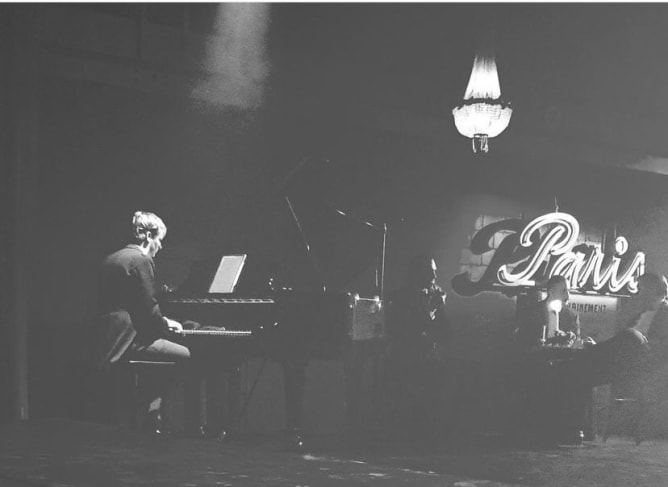 Our Music Director, David Bircher, in rehearsal for Cabaret