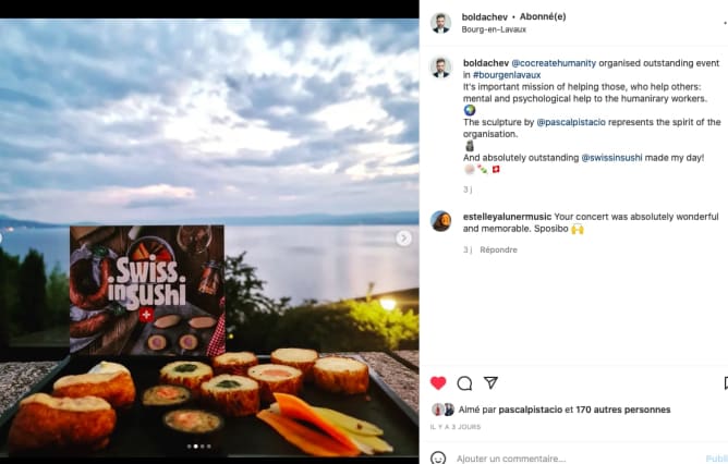 Alexander Boldvachev, harpiste international, adore nos sushis !