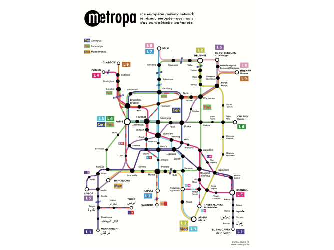 METROPA network map (©2022)