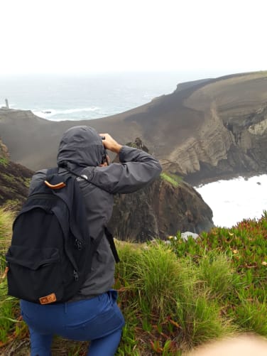 en pleine prise de vue aux Açores