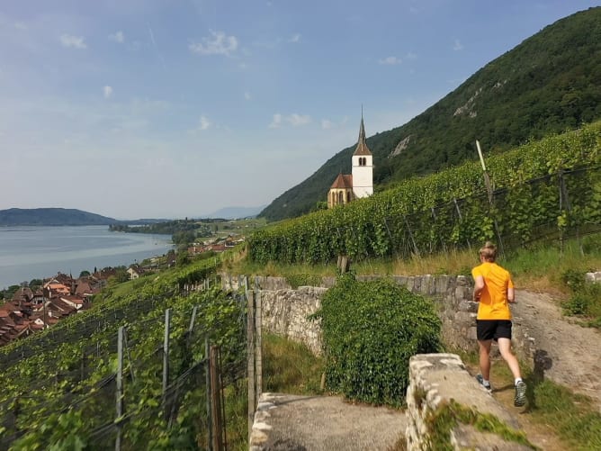 Maël s’entrainant pour le semi-marathon des Côtes de l’Orbe