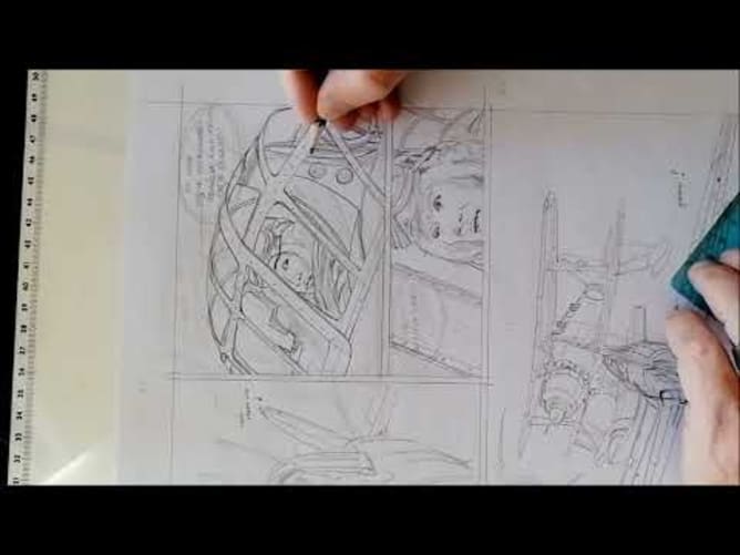 Tamed Gods page 13 pencildrawing in Zeitraffer
