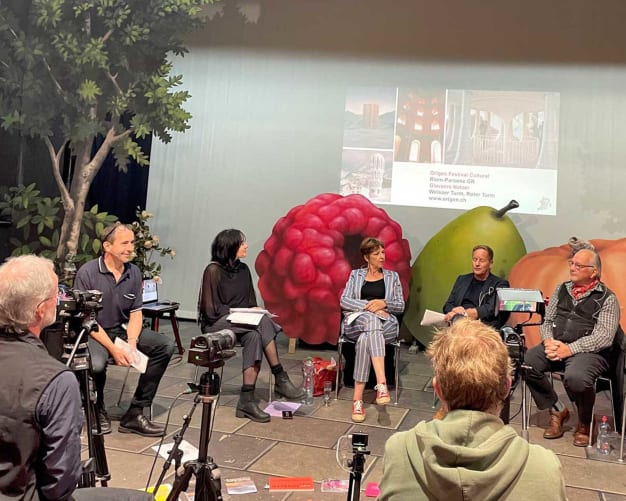 Diskussionsrunde (v.l.n.r.): Al Meier, Felix Schenker, Barbara Zürcher, Karin Landolt, Bruno Steiner (Foto: Franziska Amstad)