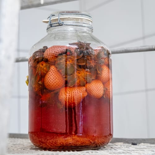 fermentierte Erdbeeren