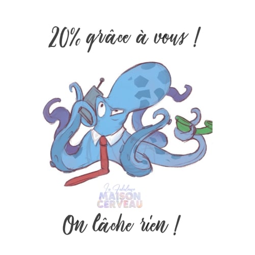 Nous atteignons les 20% ! Vous êtes extra !