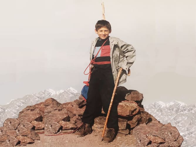 Mit meinem Sohn auf dem Piz Lischana (1985)