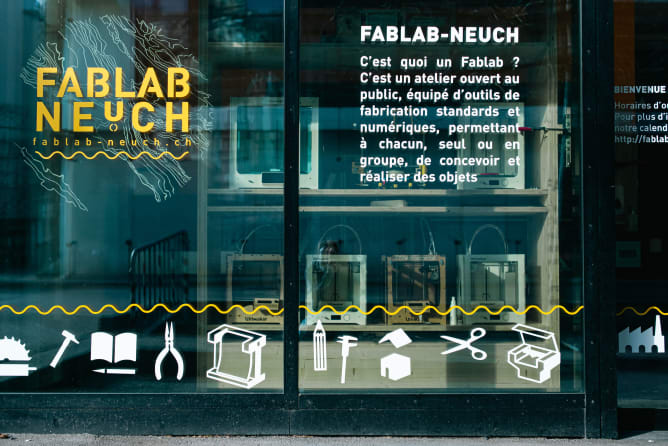 Le FabLab-Neuch est situé juste à côté de la gare de Neuchâtel