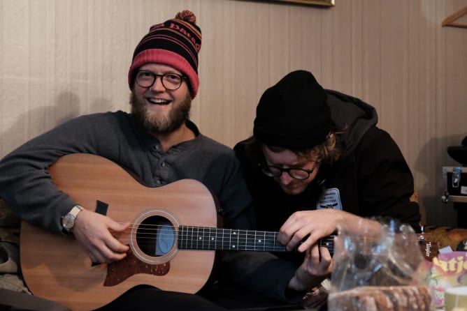 Wolfgang und Richie im Studio