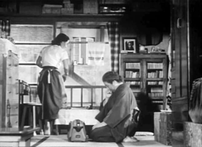 Ozu Yasujirō, «Tokyo Monogatari» 1953. A scene filmed in the Dōjunkai Apartments