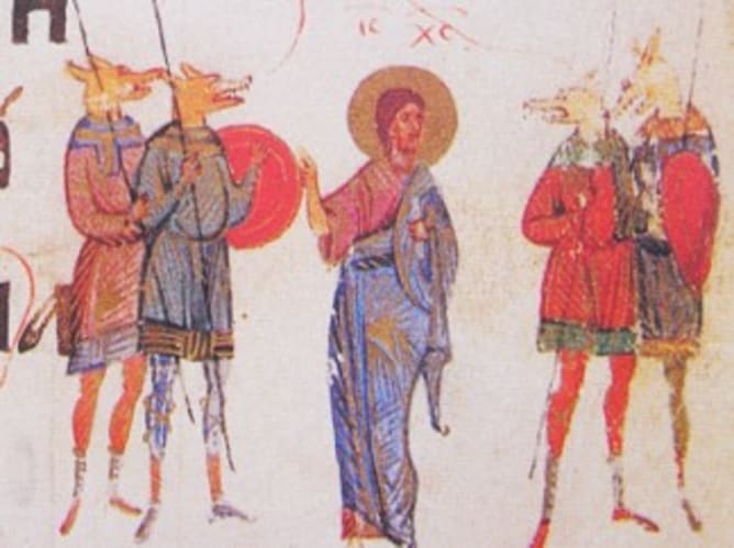 Wolfskrieger - inspiriert von den Kynokephalä (Kiewer Psalter 1397, Wikipedia)