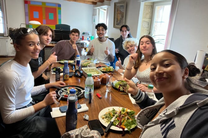 repas avec l’équipe avant l’événement - octobre 2022