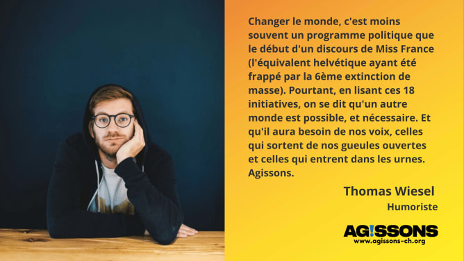 Thomas Wiesel, soutien d'AG!SSONS