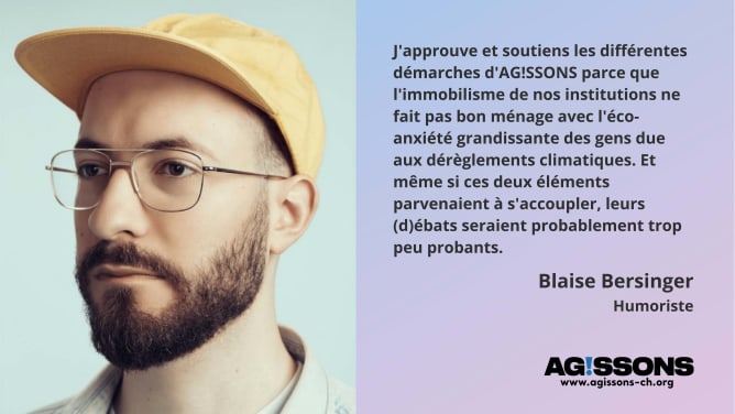 Blaise Bersinger, sostenitore di AG!SSONS