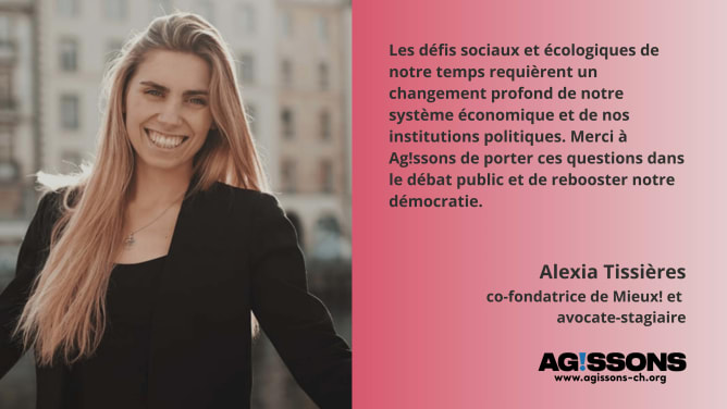 Alexia Tissières, soutien d'AG!SSONS